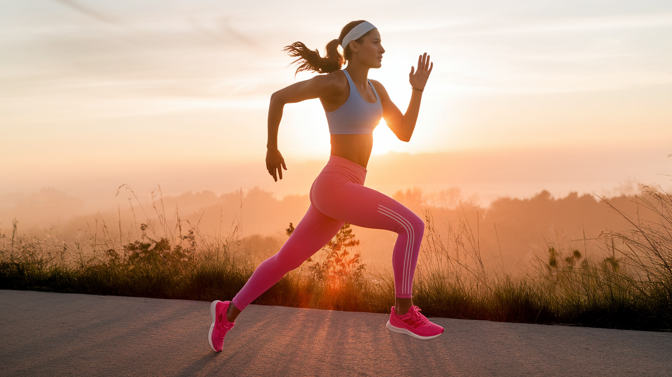 Persona energica che pratica yoga al mattino per aumentare la vitalità naturale